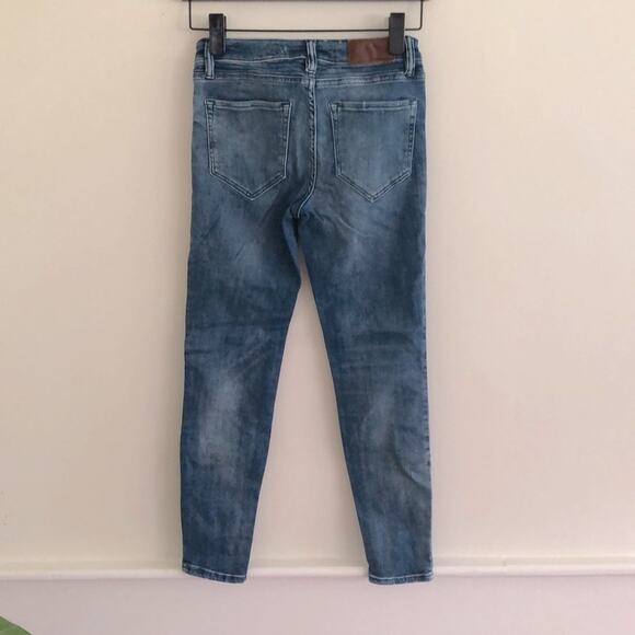 HP🎉ALL SAINTS BIKER CROPPED SKINNY JEANS 26 - Picture 2 of 7